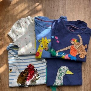 Mini Boden Colorful Kids' T-Shirts with Fun Designs - bundle 5 t-shirts